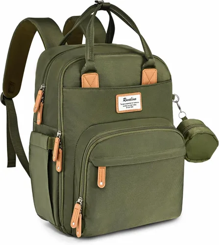 Vista 26 de RUVALINO Mochila para Pañales - Bolsa de Bebé Expandible con hasta 50% Más de Capacidad - Bolsa de Artículos Esenciales para Bebé con Cambiador