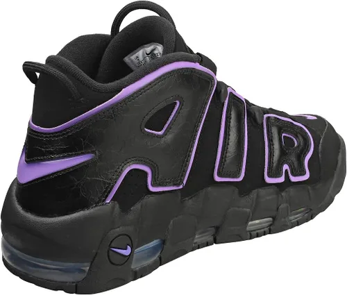 Vista 2 de Nike Air More Uptempo tenis de piel blancasnegras para hombre