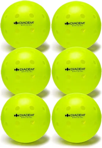 Vista 10 de Diadem - Pelotas de pickleball para exteriores Pelota de torneo aprobada por USAPA - Molde sin costuras de 40 agujeros - Rebote duradero, rápido