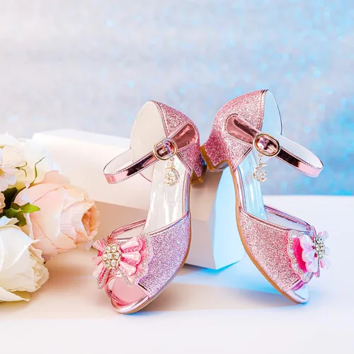 Vista 6 de Osinnme - Sandalias de boda para niña pequeña y grande