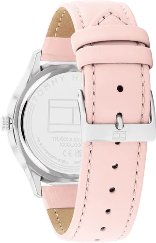 Vista 3 de Tommy Hilfiger 1782527 - Caja de acero inoxidable y correa de piel de becerro para mujer Color rosa Rosado