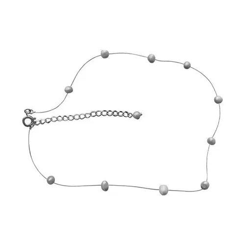 Vista 6 de Gargantilla bohemia con hebras de perlas invisibles, cadena satélite de perlas pequeñas, collar de perlas barroco, collar de perlas con cuentas