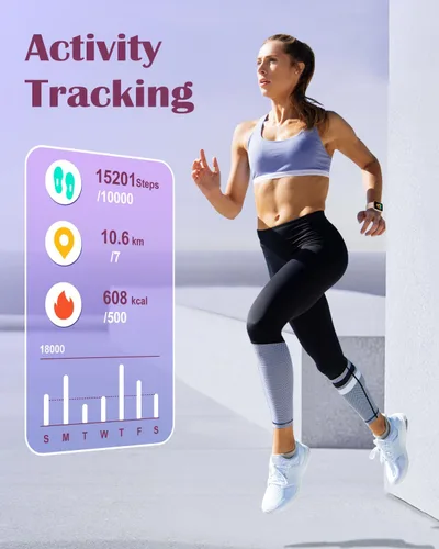 Vista 6 de RUIMEN Relojes inteligentes para mujeres y hombres (responderhacer llamadas) compatibles con teléfonos iPhoneAndroid, pantalla HD de 1.85 pulgadas