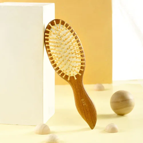 Vista 6 de TAN MUJIANG Cepillo de pelo Iroko Wood Scalp Massage YM