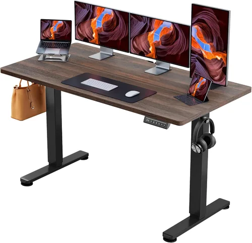 Vista 20 de ErGear - Escritorio eléctrico de pie de altura ajustable, escritorio para estar sentado o de pie de 31.5 x 18.9 pulgadas, escritorio de computadora