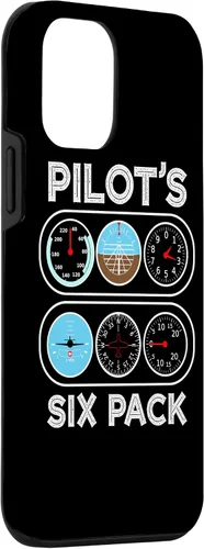Vista 3 de iPhone 12 mini Pilot's Six Pack Vuelo Instrumentos Aviación Case