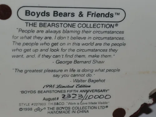 Vista 7 de Boyd's Bears THB & Co. - El trabajo es amor hecho visible 5º aniversario retirado 227803