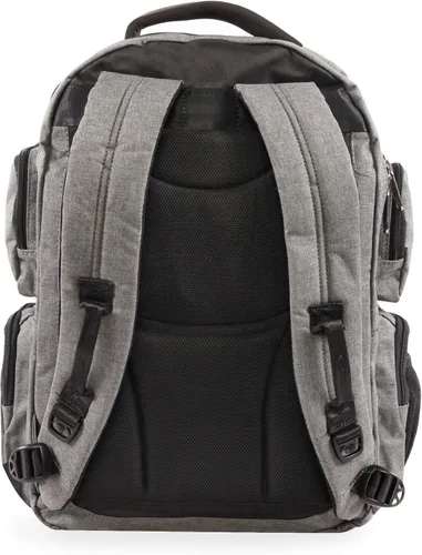 Vista 2 de ORIGINAL PENGUIN Mochila, Crosshatch gris, 19", Sombreado gris, Minimalista, Urbano