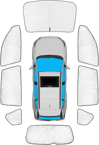 Vista 70 de KMF 6 piezas de parasoles gruesos para Mazda 3 Hatchback (No Sedán) 2014-2018 Accesorios, parasoles completos para parabrisas y ventanas de coche