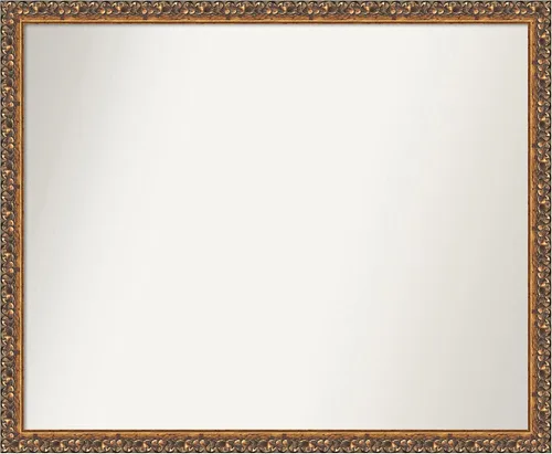 Vista 191 de Amanti Art Espejo de baño de bronce para sobre fregadero, 29 x 19 pulgadas, espejo rectangular de bronce antiguo, marco de madera tradicional