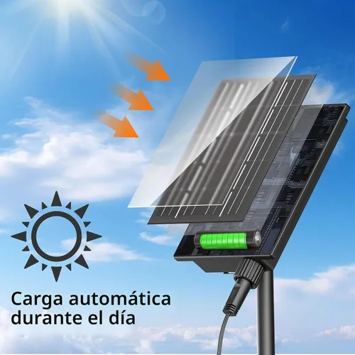Vista 5 de SOLARBABY Luces solares de Navidad al aire libre, cadena de luces de 142 pies con 400 LED de blanco cálido para exteriores con control remoto, 19