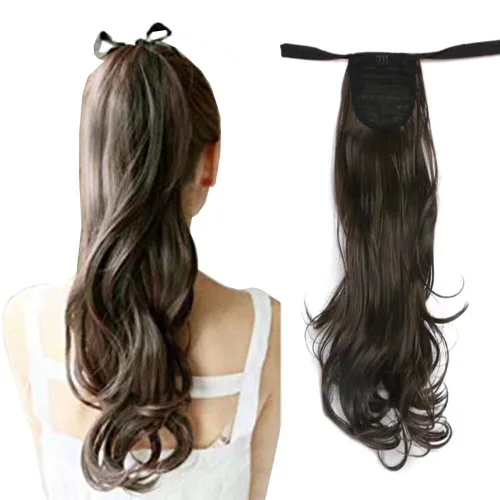 Vista 25 de Extensiones de cabello sintético de 20 pulgadas, 3.17 oz, ondulado, rizado, resistente al calor, fibra sintética para mujer