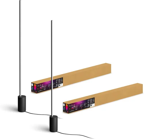 Vista 12 de Philips Hue Lámpara de pie Signe Gradient, compatible con Alexa, Apple HomeKit y Google Assistant, color negro