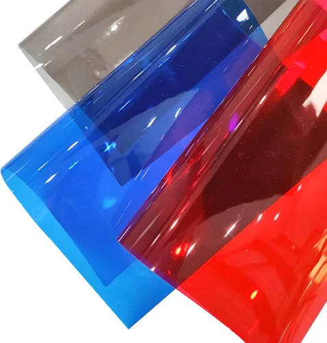 Vista 4 de XHT 9 Piezas de Vinilo de PVC Transparente Claro, Película Fluorescente de Color Sólido Transparente Impermeable de 21cmx30cm para Lazos de Pelo