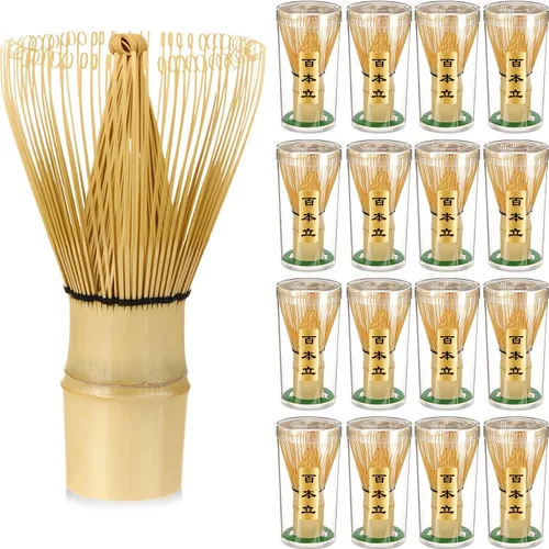 Vista 8 de LemonRoad Batidor de bambú de 80 puntas para matcha en polvo, tradicional japonés, hecho a mano, agitador de bambú orgánico, cepillo mezclador