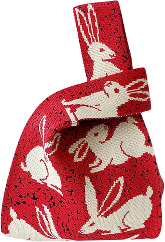 Vista 16 de Bolso pequeño con nudo de muñeca para mujer Tricolor negro.