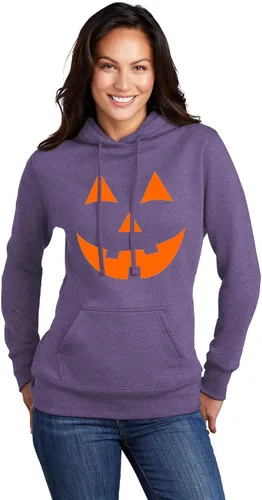Vista 12 de Go All Out Jack O Lantern Pumpkin Face Halloween Divertida sudadera con capucha para hombre y mujer Naranja