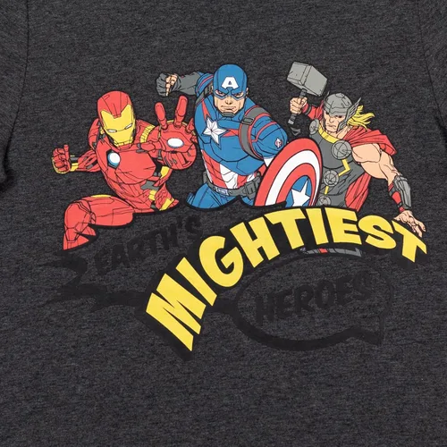Vista 6 de Marvel Paquete de 3 camisetas gráficas de Avengers Captain America Spider-Man, Negro