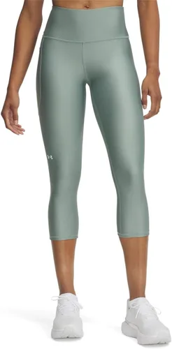 Vista 4 de Under Armour Pantalones capri HeatGear de cintura alta con bolsillos para mujer (020) Carbón jaspeado claro/ Negro