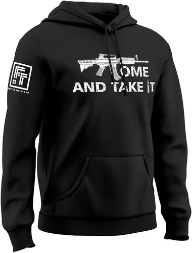 Vista 4 de Fantastic Tees Come and Take It 2nd Amendment Gun Rights Men's Hoodie Sweatshirt
