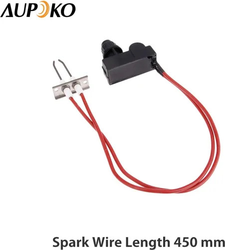 Vista 4 de Aupoko 2 juegos de encendido piezoeléctrico por chispa con cable de botón de encendido y kit de encendido doble, encendedor electrónico, apto
