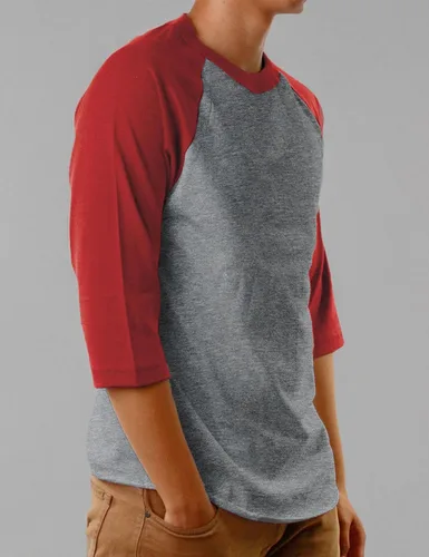 Vista 4 de Hat and Beyond Camisetas raglán de béisbol para hombre, manga 34, informal, de algodón, S-3XL, 1KSA0001