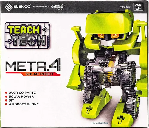 Vista 6 de Teach Tech "Meta.4", robot transformador, juguetes solares STEM para niños mayores de 8 años