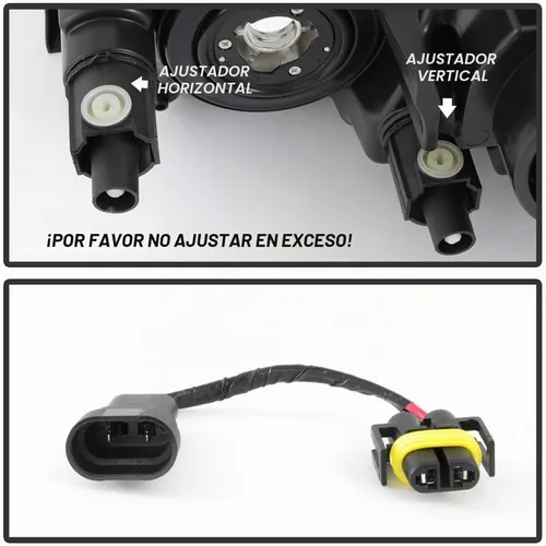 Vista 5 de ACANII - Faros de proyector para Toyota RAV4 RAV-4 2009 2010 2011 2012, lámparas para lado del conductor y del pasajero