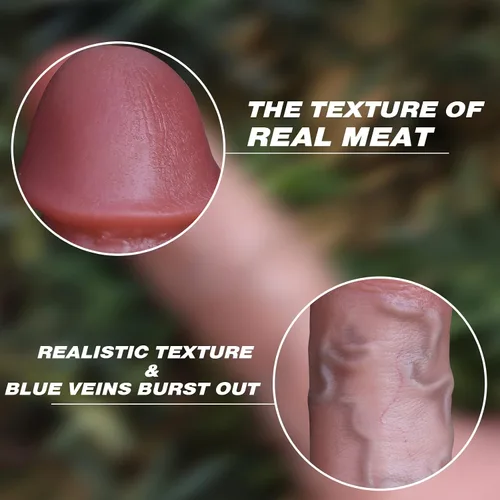 Vista 3 de Reproduction Consolador real hecho a mano, juguete para adultos, consolador realista con ventosa, material seguro para el cuerpo, estimulación