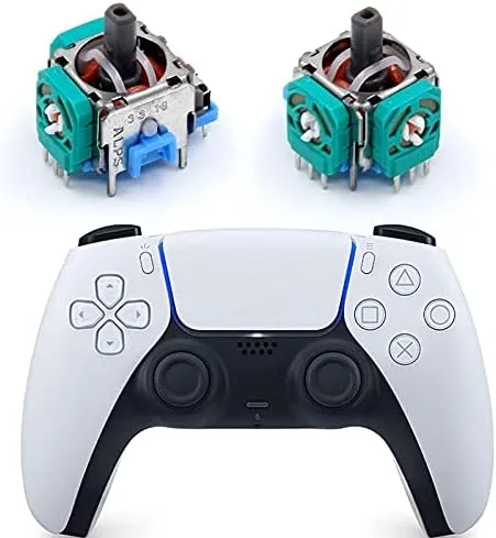 Vista 6 de 2 unids 3D analógico joystick pulgar stick stick sensor módulo potenciómetro para PS5 controlador accesorio reemplazo