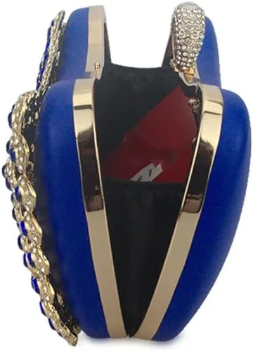 Vista 5 de CZDYUF - Bolso de mano con cuentas de diamantes metálicos y coloridos para boda, elegantes bolsas de noche para mujer, bolso de fiesta