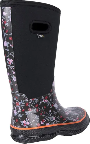 Vista 4 de WTW - Botas de lluvia que llegan a media pantorrilla para mujer, impermeables, aisladas, de neopreno, botas para cacería, botas de jardín, botas