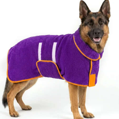 Vista 15 de Bienbee Albornoz para perro, súper absorbente para perros pequeños a Negro