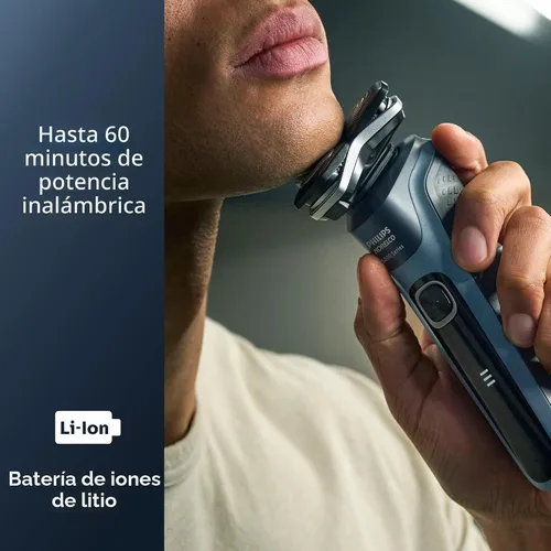 Vista 6 de Philips Norelco Shaver 5400, afeitadora recargable en seco y húmedo con recortadora emergente, S5880/81