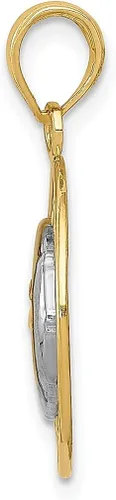 Vista 2 de Collar con dije de luna creciente de oro amarillo de 14 quilates, joyería fina celestial para mujer, regalos para ella