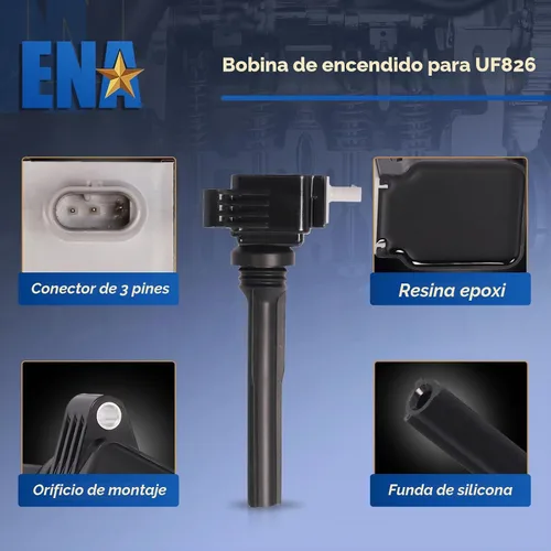 Vista 4 de ENA Juego de 6 bobinas de encendido UF826 compatibles con Ford Expedition Lincoln Navigator 2017 2018 2019 2020 2020 Ford GT V6 3.5L 2017 2019 2020