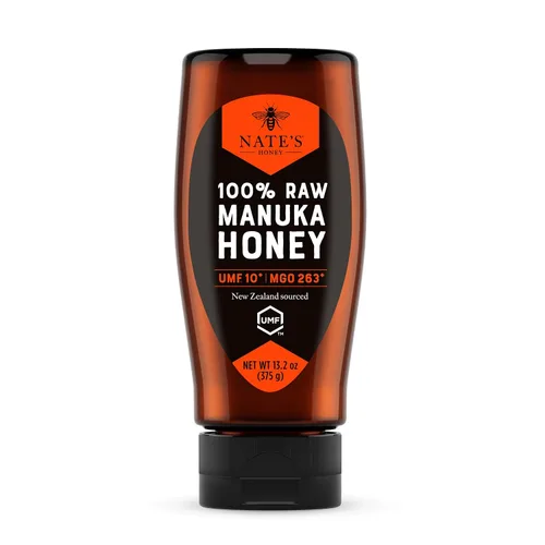 Vista 14 de Nate's Manuka Honey Minis - 10 unidades de una sola porción, miel de manuka pura - MGO 83+ Certificado UMF 5+ - 10 paquetes de una sola porción