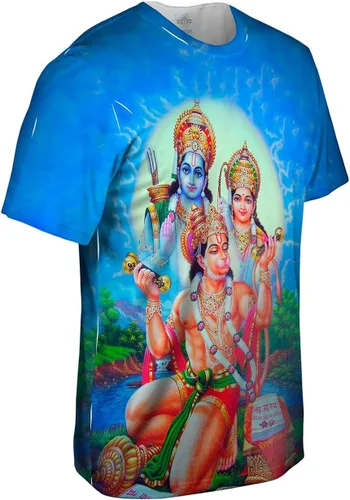 Vista 3 de Yizzam- India - Dios del mono hindú - Camiseta para hombre