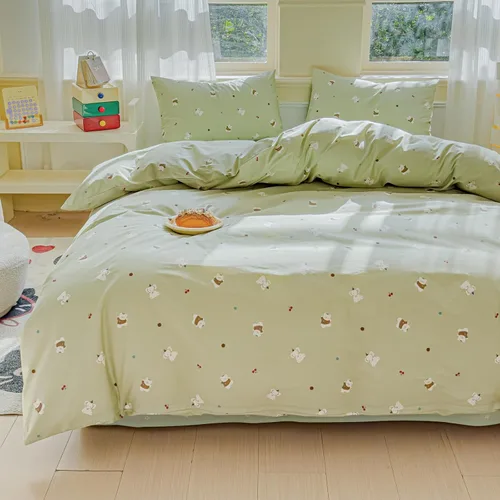 Vista 12 de LIWHENHAO Juego de funda de edredón para niños en blanco y negro, colección de ropa de cama 100% algodón, 1 funda de cubreedredón 2 fundas de Cereza