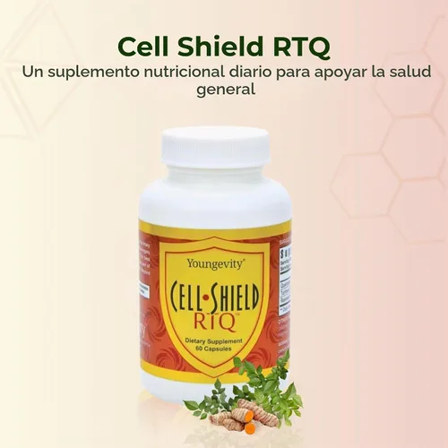 Vista 2 de Resveratrol Cúrcuma Quercetina RTQ Cell Shield - 60 Cápsulas (Paquete de 2)