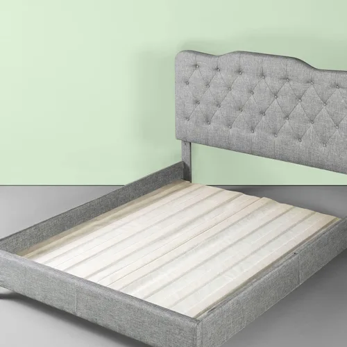 Vista 3 de Zinus - Listones de madera maciza para cama Bunkie Board con cubierta exterior de tela, no requiere montaje, color natural