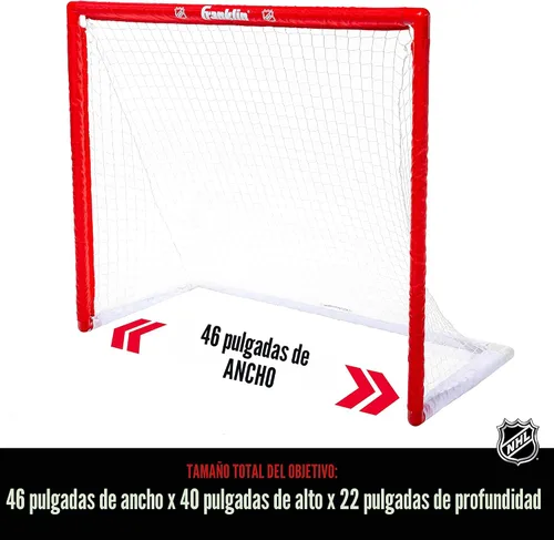 Vista 2 de Franklin Sports Set de arco, pelota y palo de hockey - NHL
