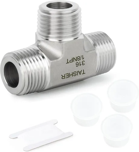 Vista 62 de TAISHER 1 pieza de forja de accesorios de tubería de acero inoxidable 304, 1/2 "NPT macho x 1/2 "NPT hembra x 1/2" NPT accesorios de tubería macho