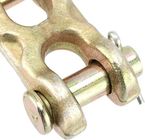 Vista 3 de SOUJAP 4 paquetes de eslabones de horquilla gemela de 3/8 pulgadas, enlaces de reparación de cadena de seguridad forjados G70 chapados en zinc