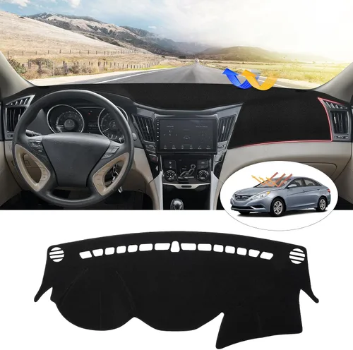 Vista 22 de CARTIST Cubierta de Tablero de Ajuste Personalizado para Chevy Chevrolet Silverado/GMC Sierra 1500 2014-2018, Silverado/GMC Sierra 2500HD 3500HD