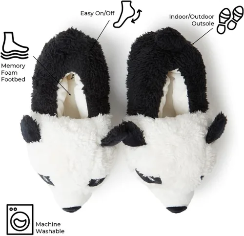 Vista 5 de Dearfoams Unisex-Child Easter Basket Stuffers Gifts for Kids Washable Animal Critter Slippers