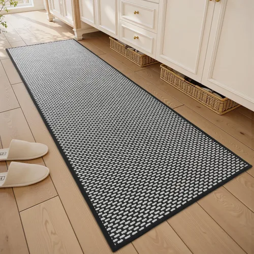 Vista 17 de RESARE Tapete de baño antideslizante, lavable a máquina, súper absorbente, de secado rápido, tapete de baño ultra suave para suelo de baño, 17 x 24