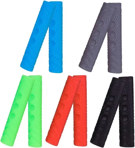 Vista 8 de BESPORTBLE Funda de silicona para frenos de bicicleta, 4 unidades, color azul, ergonómica, palanca de freno, funda antideslizante para carretera