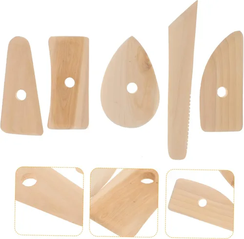 Vista 2 de Herramientas de cerámica de madera, herramientas de arcilla polimérica, herramientas de cerámica de madera, costillas, herramienta de arcilla