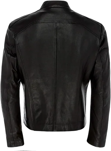 Vista 2 de Leatherholics - Chaqueta de piel de cordero auténtica para hombre